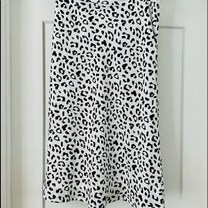 Snow Leopard Midi Skirt